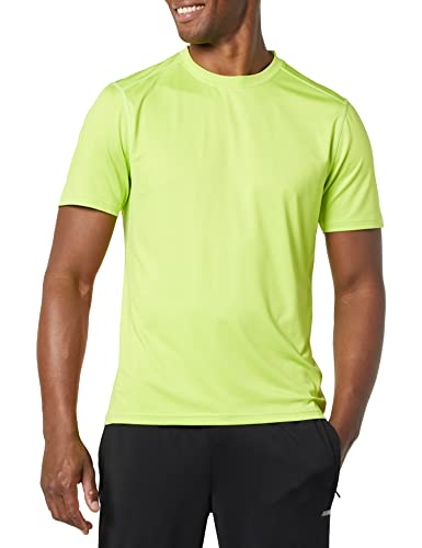 Amazon Essentials Men's Tech Stretch Short-Sleeve T-Shirt, Lime Green, XX-Large Big